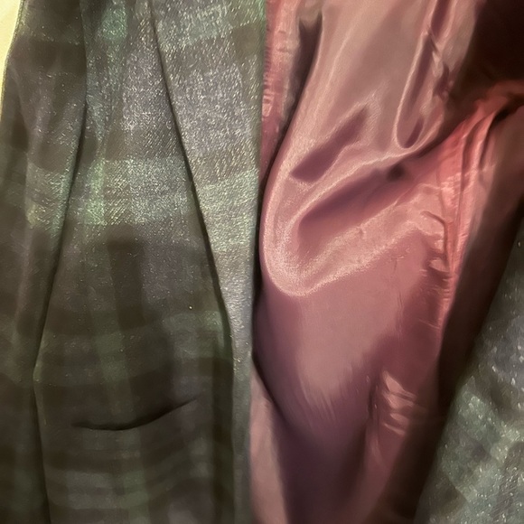 VINTAGE John Meyer Plaid wool blazer‎ single button Sz 8 - Picture 6 of 9